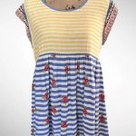 Matilda Jane  On My Mind Women's Short Sleeve Loose‎ Fit Striped Top Medium | NWT Photo 0