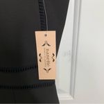 Nanette Lepore  black floral‎ embroidered ruffle sleeves sheath dress size 8 Photo 6