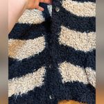 Free People  Marshmallow Cardigan Sweater Oversized Chunky Knit Taupe/Black Sz S Photo 10