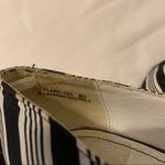 Anne Michelle EUC  Striped Peep-toe ‘Flare’ Heels with Bow Detail Photo 2