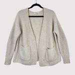 Madewell  Womens Cardigan Beige Redford Ribbed Knit Merino Wool Boxy Sweater XS Photo 1
