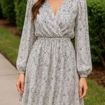 Floret Studios Sheer Long Sleeve Spring Summer Mini Dress | Boho | Size XS White Photo 0