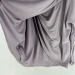 Athleta Purana Wrap Sweatshirt Tempest Violet Ribbed Sleeves Hooded Relaxed Fit Photo 5