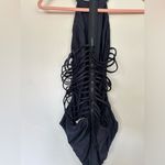 House Of CB  London Black Ladderback One Piece Swim Zipper Size S Photo 6