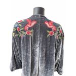 Michael Kors NWT Michael Velvet Embroidered Kimono Jacket S/M Hummingbirds Flora Photo 2