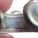 Elegant Stainless Steel & 14KT Dangle Stone Cuff Adjustable Toe Ring Gold Photo 2