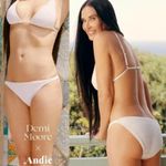 ANDIE X Demi Moore The Tropez Bikini Bottom In White Crochet Size Medium Photo 2