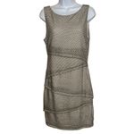 BAILEY 44 Gobi Desert Cream & Black Sleeveless Rayon Bodycon Dress EUC Large Photo 1