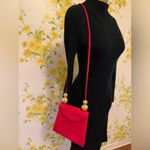 Paloma Picasso vintage shoulder evening bag in red / gold Photo 1