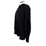 Eileen Fisher Black Velvet Hooded Pullover Top Black Tencel Size Medium Photo 6