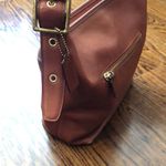 Coach Brown Leather Tote Duffle Crossbody Shoulder Bag with Front Zipper Vintage Photo 6