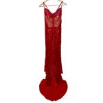NWT Mandalay Red Sequin High Low Maxi Mermaid Gown Evening Formal Dress Womens 8 Photo 4