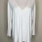 Wilfred Free  White Oversized V Neck Sweater Sz Medium Photo 0