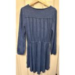 Boden USA BODEN Womens Blue Linen Dress Tassel Elastic Waist Soft Jersey Size 6R EUC Photo 4