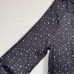 Urban Outfitters Blue Satin Star Print Button Down Shirt Womens M Galaxy Preppy Photo 5