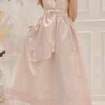 ZARA VOLUMINOUS MIDI DRESS WITH BOW BELT PINK Photo 0