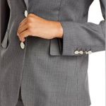 Hugo Boss Jabielle Pinstripe Wool Double Breasted Blazer Gray. Womens size 4 Photo 5