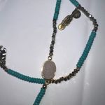 B.b. Lila Artisan Druzy and Charm Long Necklace Gold Photo 2