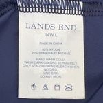 Lands End Tankini and Navy Patterned High Waisted Women's Swim Skirt Plus 14W L Blue Photo 2