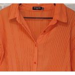 Pretty Little Thing Pretty Little Things Orange Textured Gathered Maxi Shirt Dress size 14 Photo 8