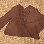 Tobi Lace Long Sleeve Crop Top Photo 0