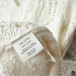 Rebecca Taylor  White Knit Cotton V Neck Sweater Photo 4
