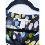 London Times Fit & Flare Long Sleeve Polka Dot Dress Plus 14W Black Blue Photo 3