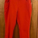 Soft Surroundings Superla Stretch Pull On Straight Leg Crop Pants Orange NWT 1X Photo 0