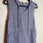 Flax  blue linen hooded maxi dress Photo 1