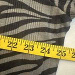 Terra & Sky  Cardigan Womens 2X Gray Black Zebra Print PLUS Ribbed Long Duster Photo 4