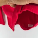 Quaker Factory Embellished Red Knit Sweater Contrasting Satin Leopard Collar XL Photo 6