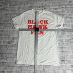 Gildan EUC "Black Hawk Fan" White T-Shirt Red Font Chicago Blackhawks Size Small Photo 6