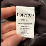 House Of CB Olivia Bitter Chocolate Vegan Leather Mini Dress XL Photo 8