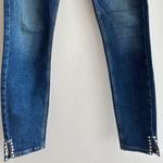 ZARA Trafaluc Medium Blue Distressed Jeans with Pearl Hem Skinny Jeans, Size 4 Photo 3