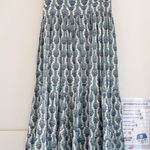 nwt MAREA Newport dress block print blue tulip maxi dress blue white L Size L Photo 0