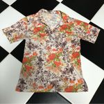 Vintage 70s 80s Unbranded Floral Short Sleeve T Photo 1