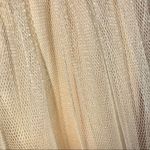 L'ATISTE L’ATISTE Champagne Sleeveless Beaded Floral Lace & Tulle Mini Dress Photo 4