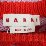 Marni Made In Italy Cropped Cutout Striped Wool Knit Stretch Pullover Sweater 40 Photo 1