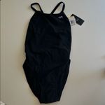 TYR Women's Solid Nylon Diamondfit Swimsuit, Black, Size 32, NWT Black Photo 2
