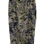 Paul Harris Design women's small floral front wrap skirt side tie Blue Photo 0