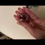 Handmade  colorful Swarovski crystal oval pink ring, size 6 made in France boho Photo 3