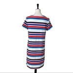 Tommy Hilfiger  Tee Shirt Dress Cotton Red White Pink Blue Stripes Size Large Photo 3