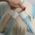 Rails Shirt Charli Sunset Gradient Button Down Linen Rayon Rainbow Ombré Sherbet Photo 6