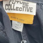 NEW FUTURE COLLECTIVE Paperbag Cargo Style Tapered Pants Size 00 Black Grunge Photo 4