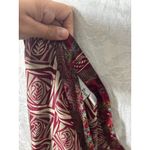 Rahabs Rope Wrap Skirt 100% Art Silk Reversible Red Floral Boho Hippie Earthy Size XL Photo 4