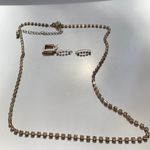 Costume jewelry set one necklace two sets of‎ earrings with diamond looks Prom Silver Photo 0