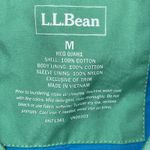 LL Bean Brand Women's Green 100% Cotton Peacoat Size Medium Pockets Photo 7