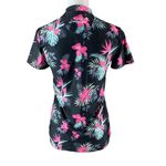 Sunday Crew Floral UPF 50 Top Small Hawaiian Tropical Print Surf Rashguard‎ Photo 1