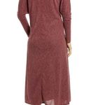 Caslon New Soft Knit Long Sleeve Side Tie Midi Dress Red Heather Size Small Photo 2