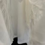 White Birch Lace White‎ Dress Off Shoulder Tiered Ruffle Hem Rayon Blend Small Photo 5